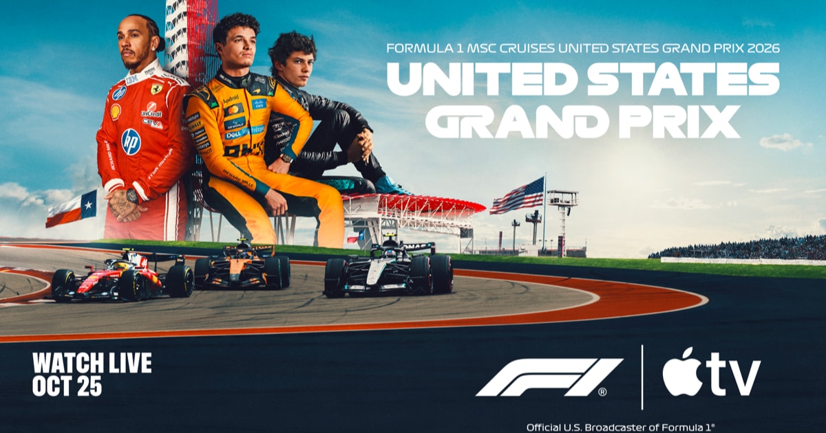 F1 United States Grand Prix streams live on Apple TV this weekend — and Dolby Atmos makes its race debut